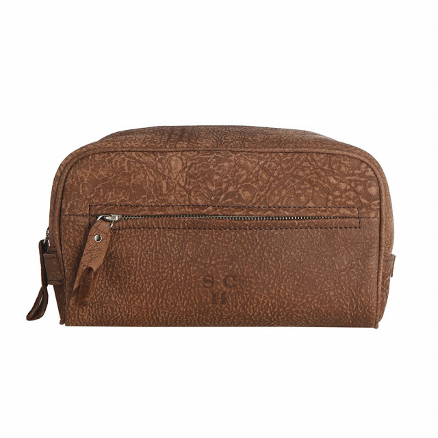 Geanta pentru cosmetice maro din piele 15x25 cm Biha Scapa Home