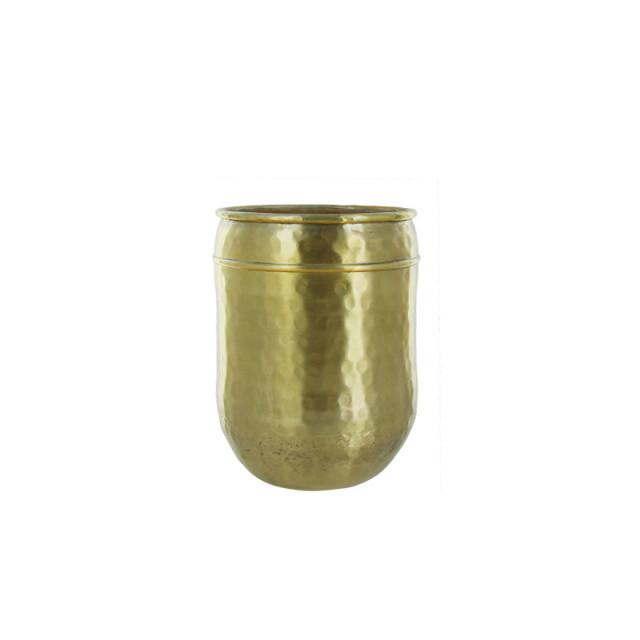 Ghiveci auriu din aluminiu 18 cm Oyibo Lifestyle Home Collection