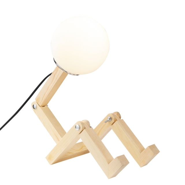 Lampa birou maro din lemn 58 cm Milet The Home Collection