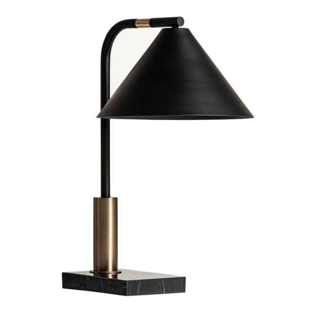 Lampa birou neagra/aurie din metal 55 cm Marty Vical Home