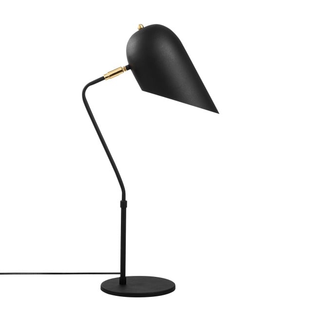 Lampa birou neagra/aurie din metal 62 cm Kesik The Home Collection