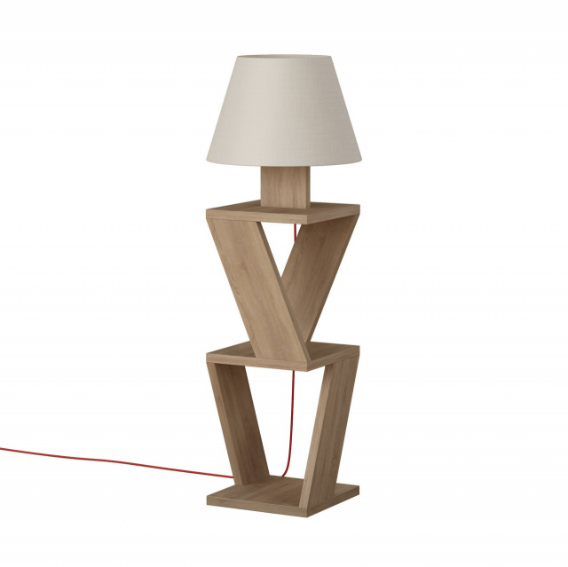 Lampadar maro/alb 85 cm Kozena The Home Collection