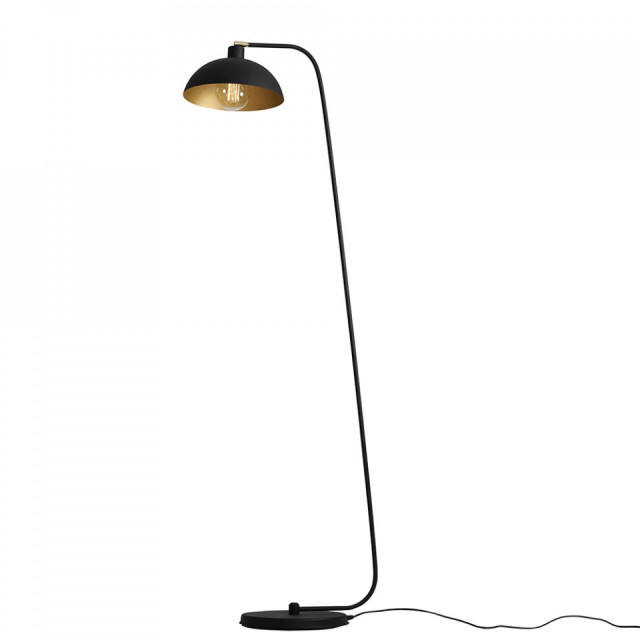 Lampadar negru/auriu din metal 165 cm Espace Ivy Aldex