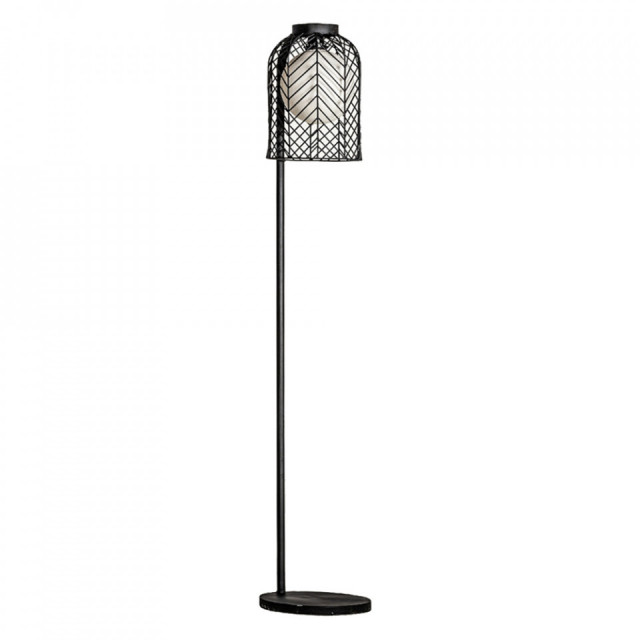 Lampadar negru din metal 132 cm Plisse Vical Home