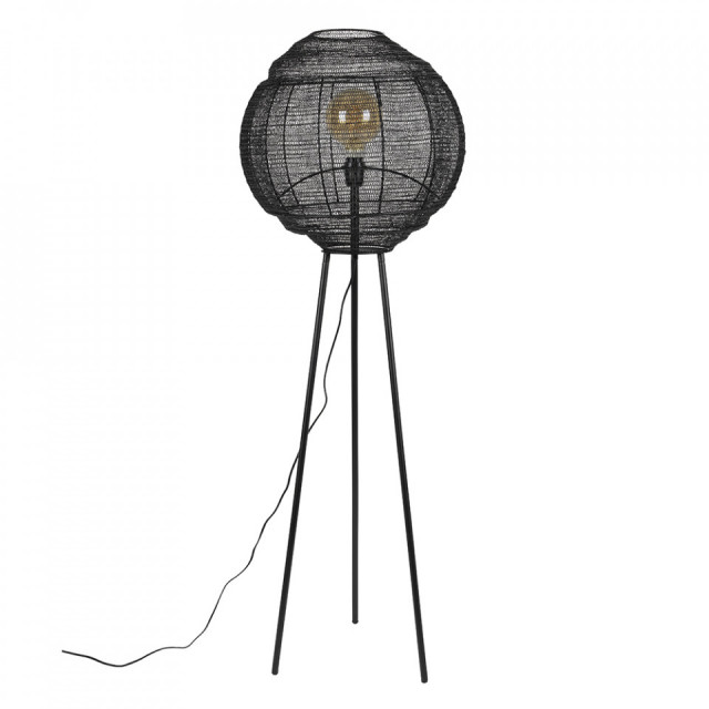 Lampadar negru din metal 142 cm Meezan Dutchbone