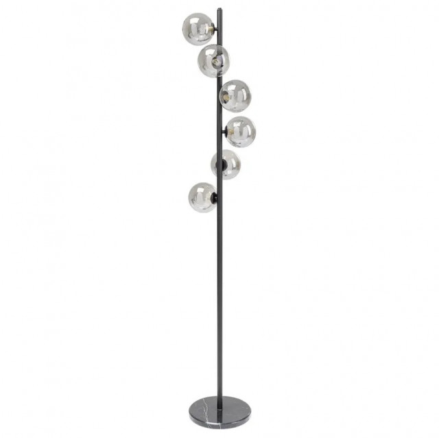 Lampadar negru din metal cu 6 becuri 160 cm Scal Kare