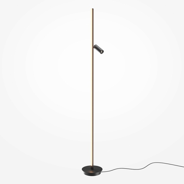 Lampadar negru din metal cu LED 155 cm Thin Maytoni
