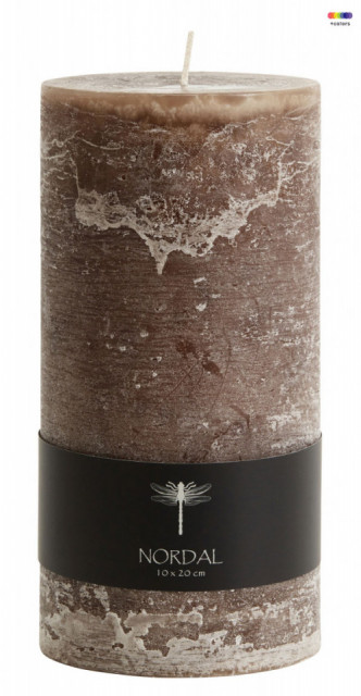 Lumanare maro din parafina 20 cm Brown Candle High Nordal