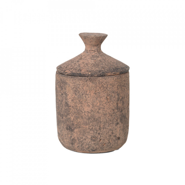 Lumanare parfumata cu suport maro din fibre naturale 13 cm Ura Ferm Living