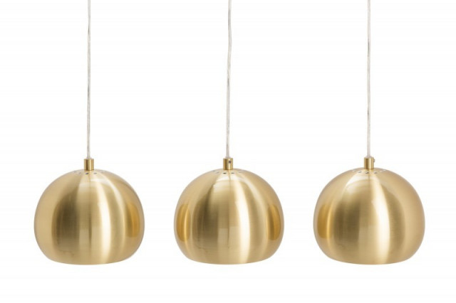 Lustra aurie din metal cu 3 becuri Golden Ball The Home Collection