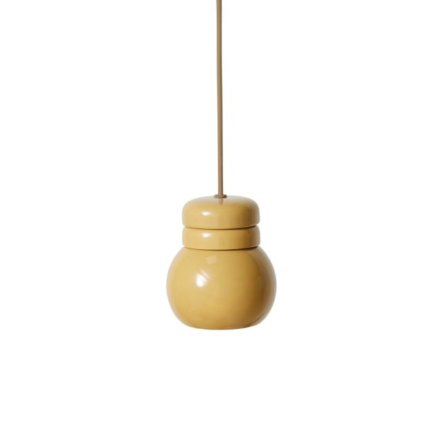 Lustra galben mustar din ceramica Bulb HKliving