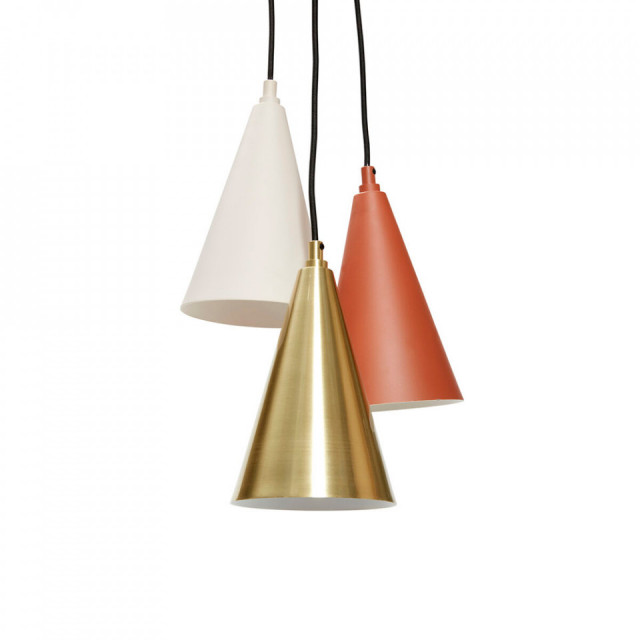 Lustra multicolora din metal cu 3 becuri Drop Hubsch
