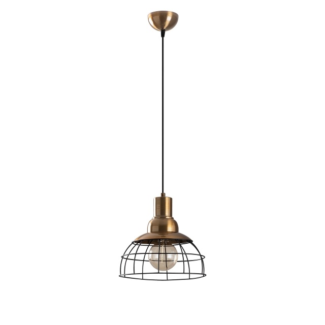 Lustra neagra/aurie din metal Wire Lonnie The Home Collection