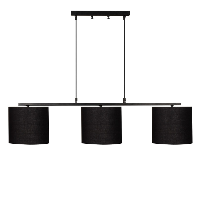 Lustra neagra din metal cu 3 becuri Valiz The Home Collection