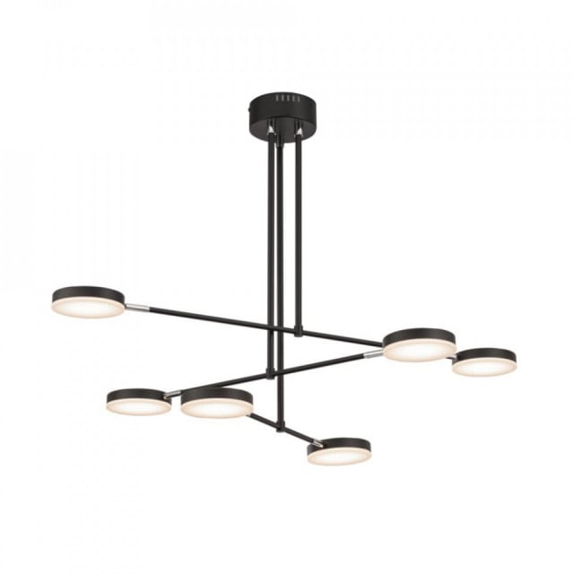 Lustra neagra din metal cu 6 LED-uri Fad Maytoni