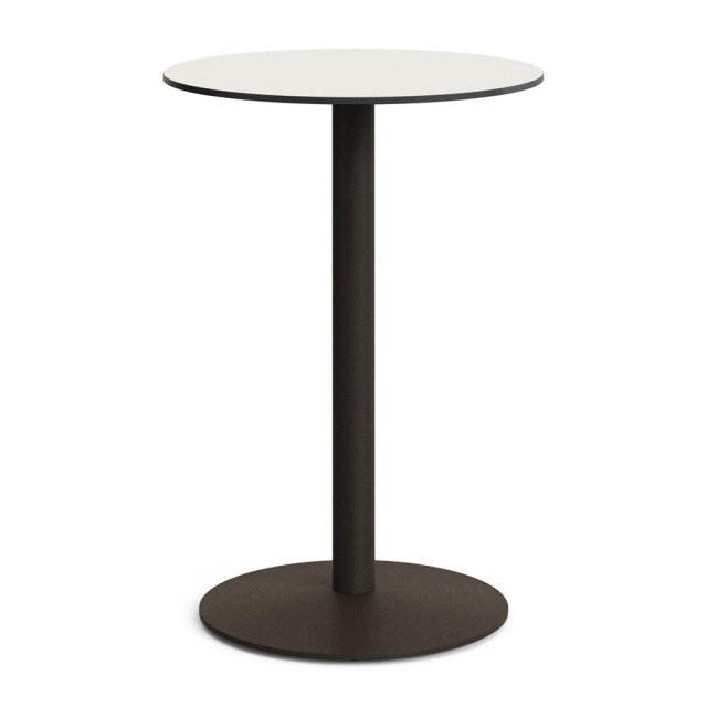Masa bar exterior alba/verde din metal 70 cm Esilda Kave Home