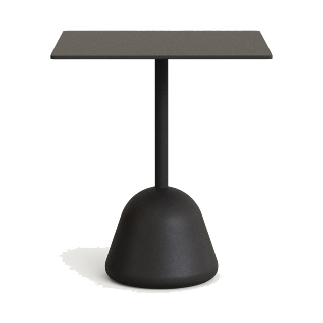 Masa bar exterior neagra din ciment 68x68 cm Tiaret Low Kave Home