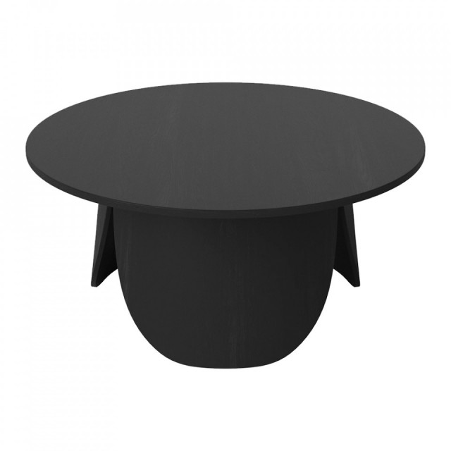 Masa de cafea neagra din lemn 80 cm Peyote Bolia
