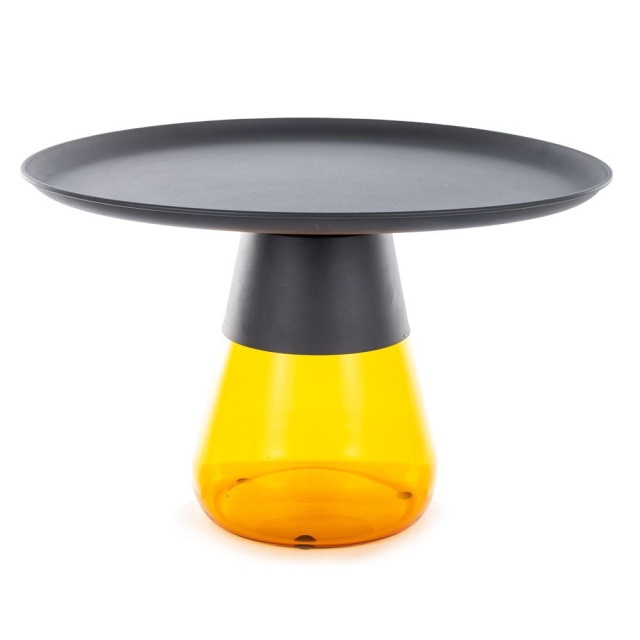 Masa de cafea portocalie/neagra din metal 70 cm Tiffany The Home Collection