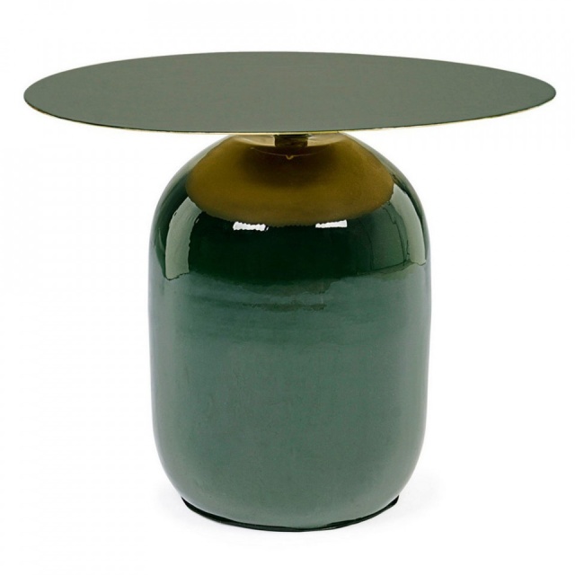 Masa de cafea verde inchis din metal 50 cm Nalima Bizzotto