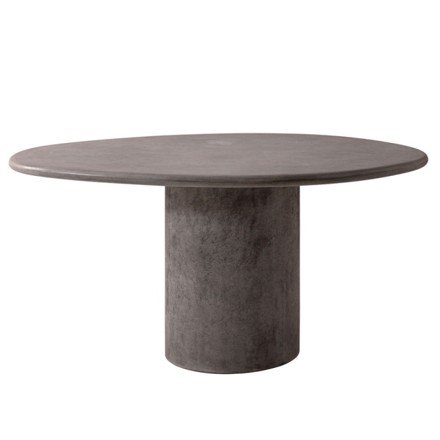 Masa dining exterior gri din ciment 120x150 cm Daria Besolux