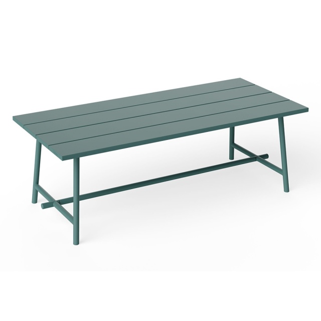 Masa dining exterior verde salvie din metal 100x220 cm Fred's Fatboy