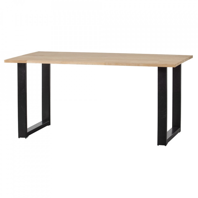 Masa dining maro/neagra din lemn 90x160 cm Tablo U-Leg Woood