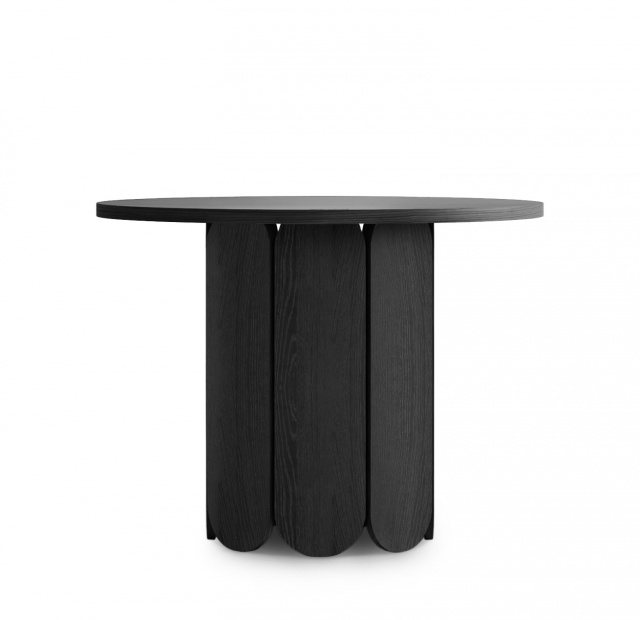 Masa dining neagra 98 cm Soft Oak Woodman