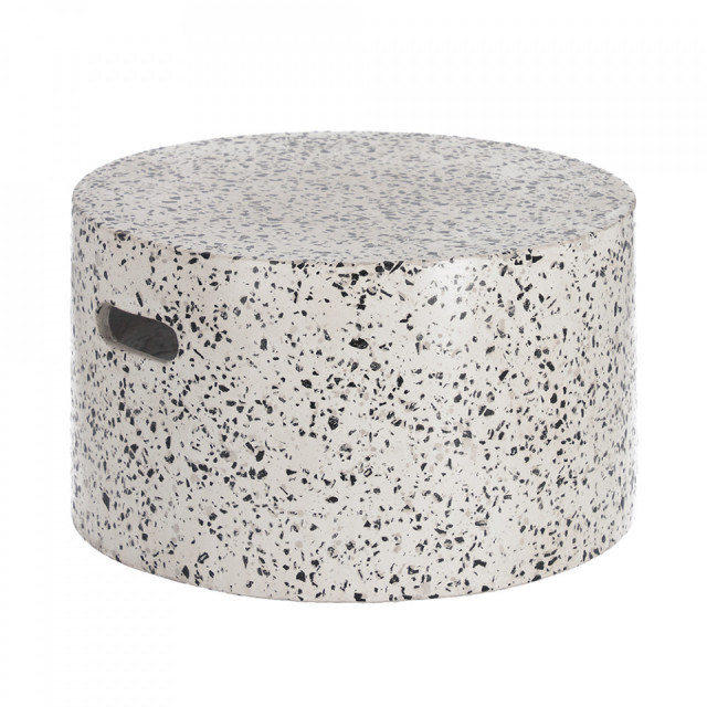 Masa laterala alba din ciment 52 cm Jenell Kave Home