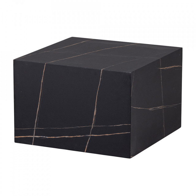 Masa laterala neagra din MDF 60x60 cm Benji Woood