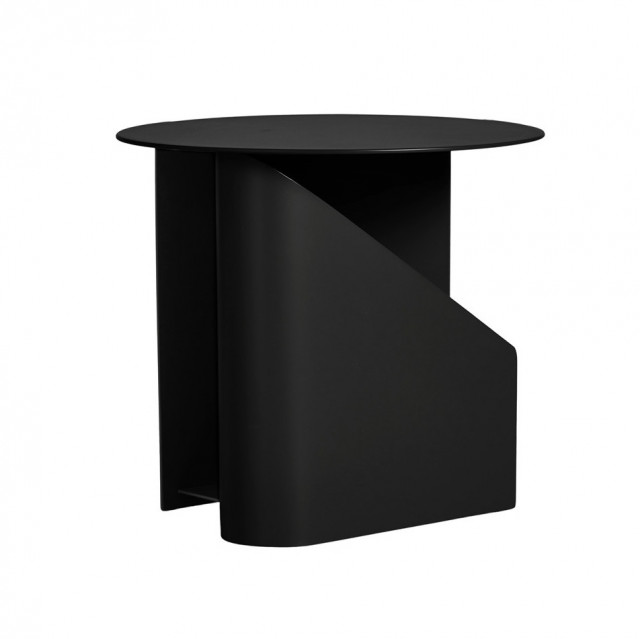 Masa laterala neagra din metal 40 cm Sentrum Woud