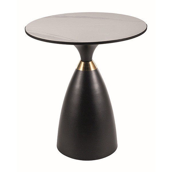 Masa laterala neagra din metal 50 cm Gemini The Home Collection