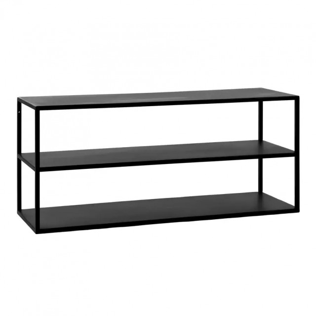 Masuta de cafea neagra din lemn si metal 30x90 cm Eszential Pomax