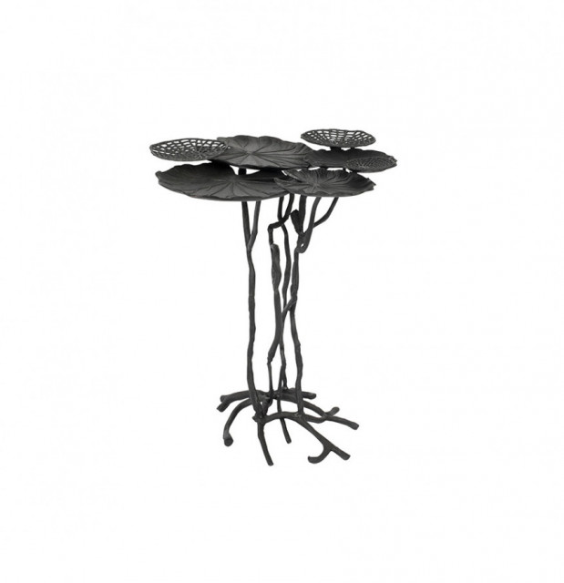 Masuta neagra din aluminiu 57x60 cm Lily Multi Black The Home Collection