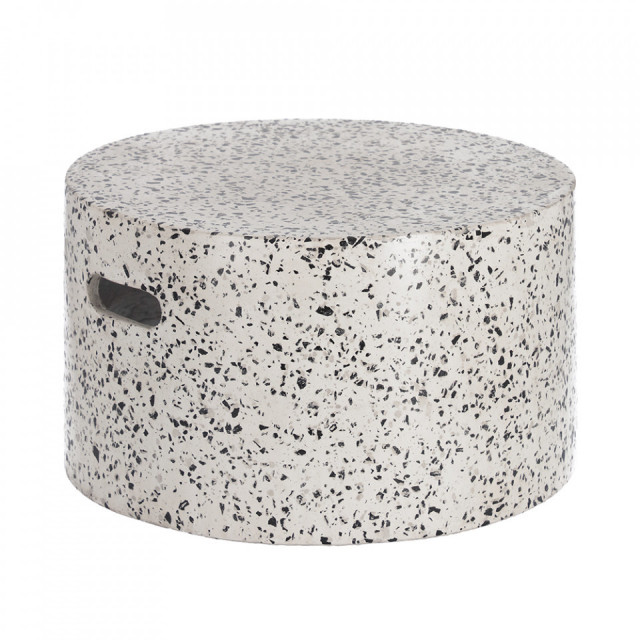 Masuta pentru exterior alba din terrazzo 52 cm Jenell Kave Home
