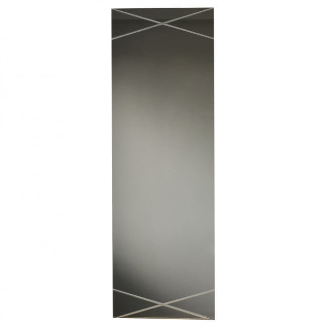 Oglinda dreptunghiulara argintie din lemn 35x105 cm Zig The Home Collection