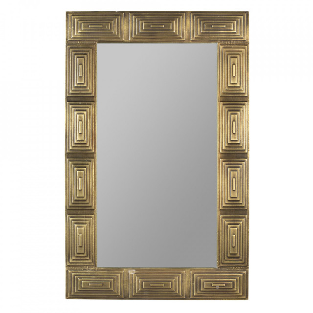 Oglinda dreptunghiulara aurie din MDF 70x110 cm Volan Dutchbone