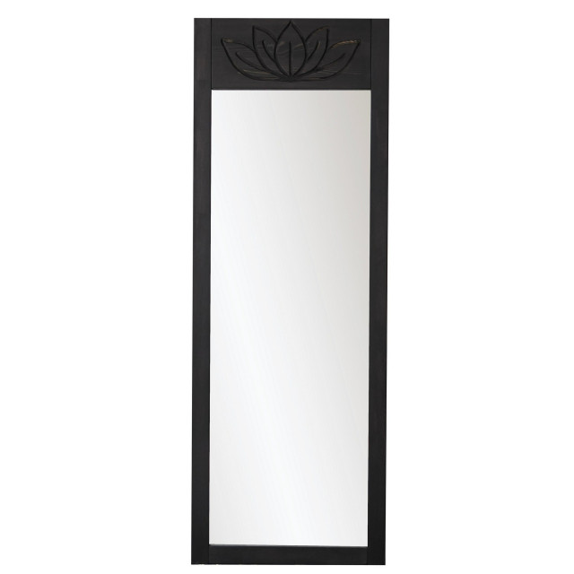 Oglinda dreptunghiulara gri antracit din lemn 55x155 cm Lotus The Home Collection