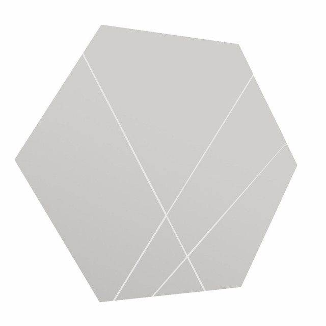 Oglinda hexagonala argintie 60x70 cm Saga The Home Collection