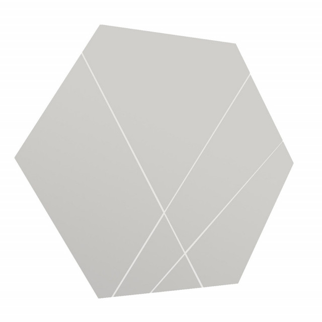 Oglinda hexagonala argintie din lemn 60x70 cm Saga The Home Collection