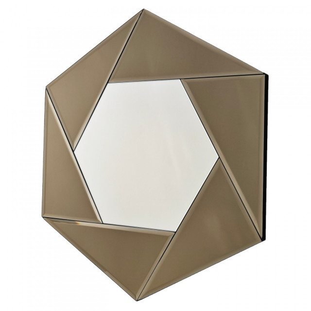 Oglinda hexagonala aurie 60x70 cm Status The Home Collection