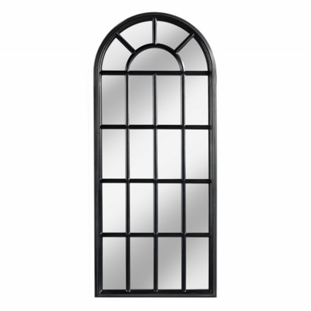 Oglinda ovala neagra din lemn de pin 60x140 cm Castillo The Home Collection
