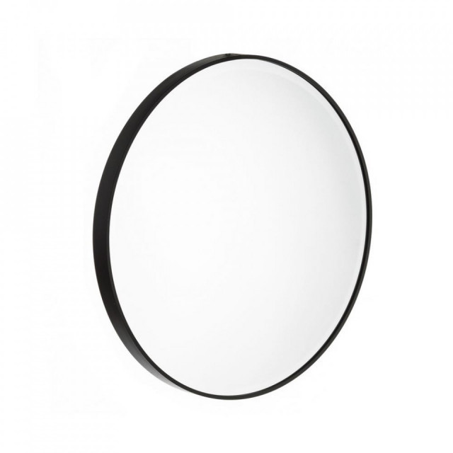 Oglinda rotunda neagra din aluminiu 40 cm James The Home Collection