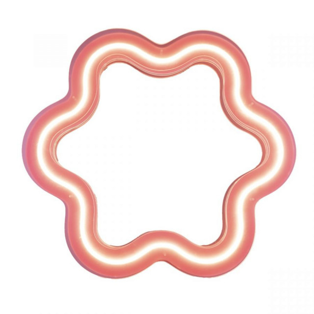 Oglinda roz din plastic 108x119 cm Supercurves Seletti
