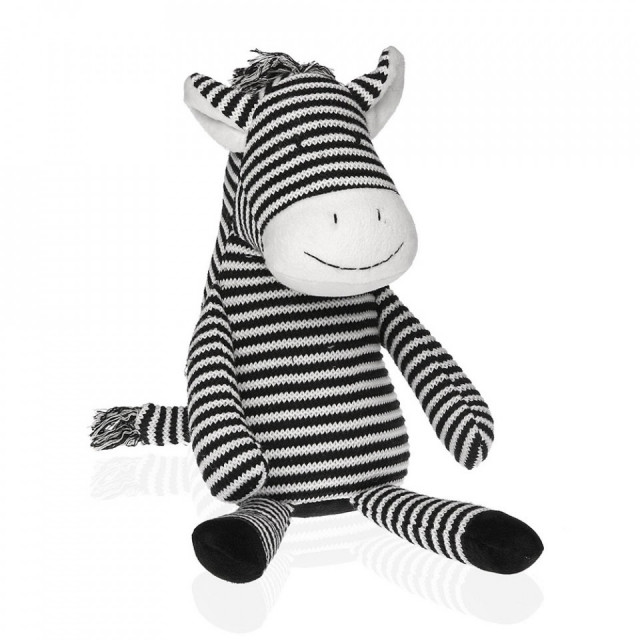 Opritor usa alb/negru din textil Zebra Versa Home