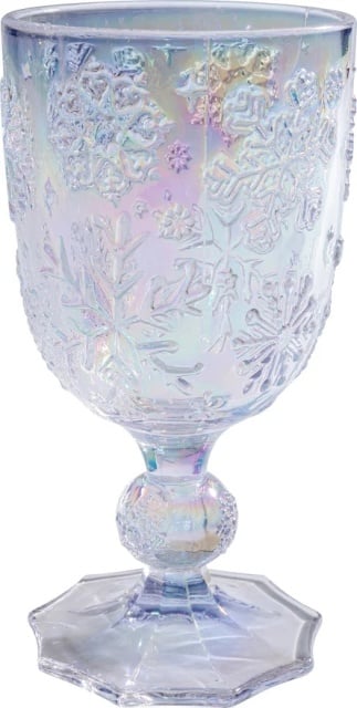 Pahar pentru vin multicolor din sticla 360 ml Ice Flowers Kare