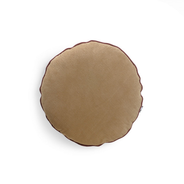 Perna decorativa rotunda maro din catifea 40 cm Iris HKliving