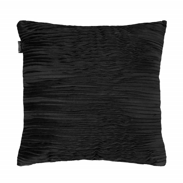 Perna patrata neagra din poliester 45x45 cm May Riverdale