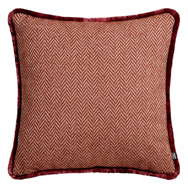 Perna patrata rosie din textil 60x60 cm Kauai Eichholtz