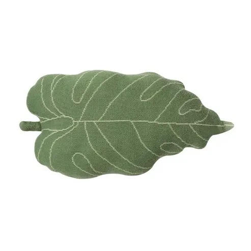 Perna pentru copii verde din bumbac 28x42 cm Baby Leaf Lorena Canals